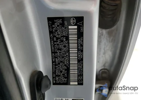 2012 Toyota Prius from USA, damaged, VIN JTDKN3DU8C1502875